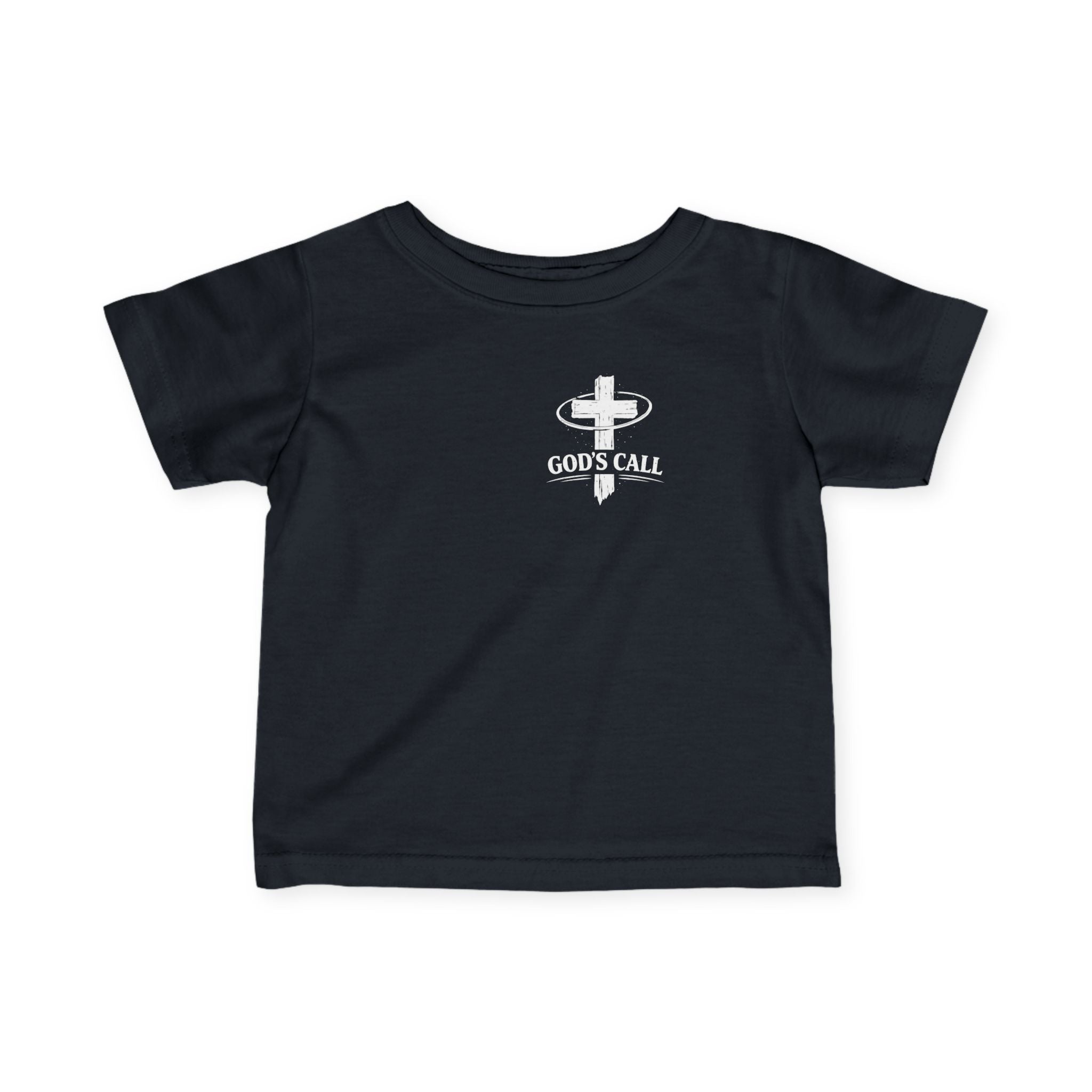 God’s Call Toddler T-Shirt – Light Blue Christian Kids Tee with Cross Design