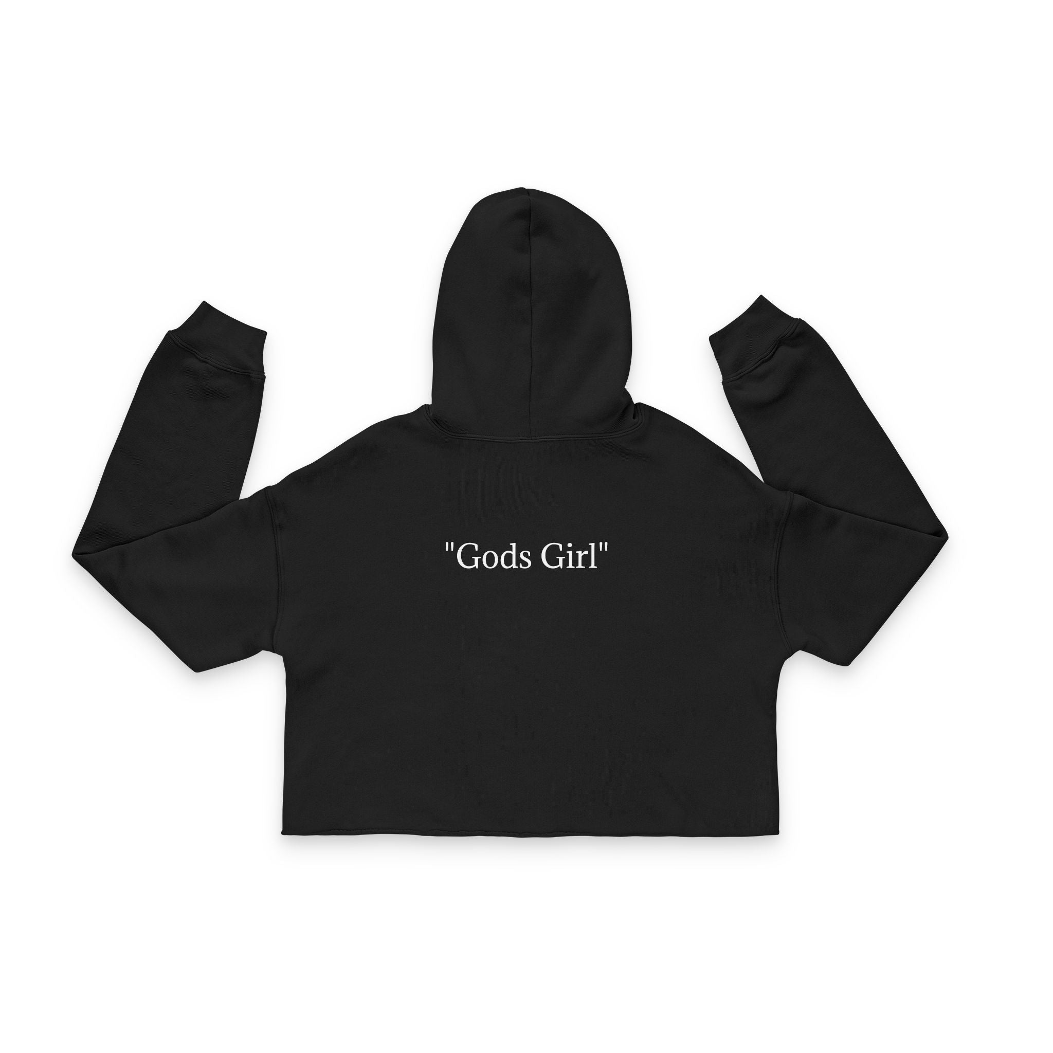 God’s Girl Cropped Hoodie – Christian Women’s Faith Sweatshirt with Cross Design