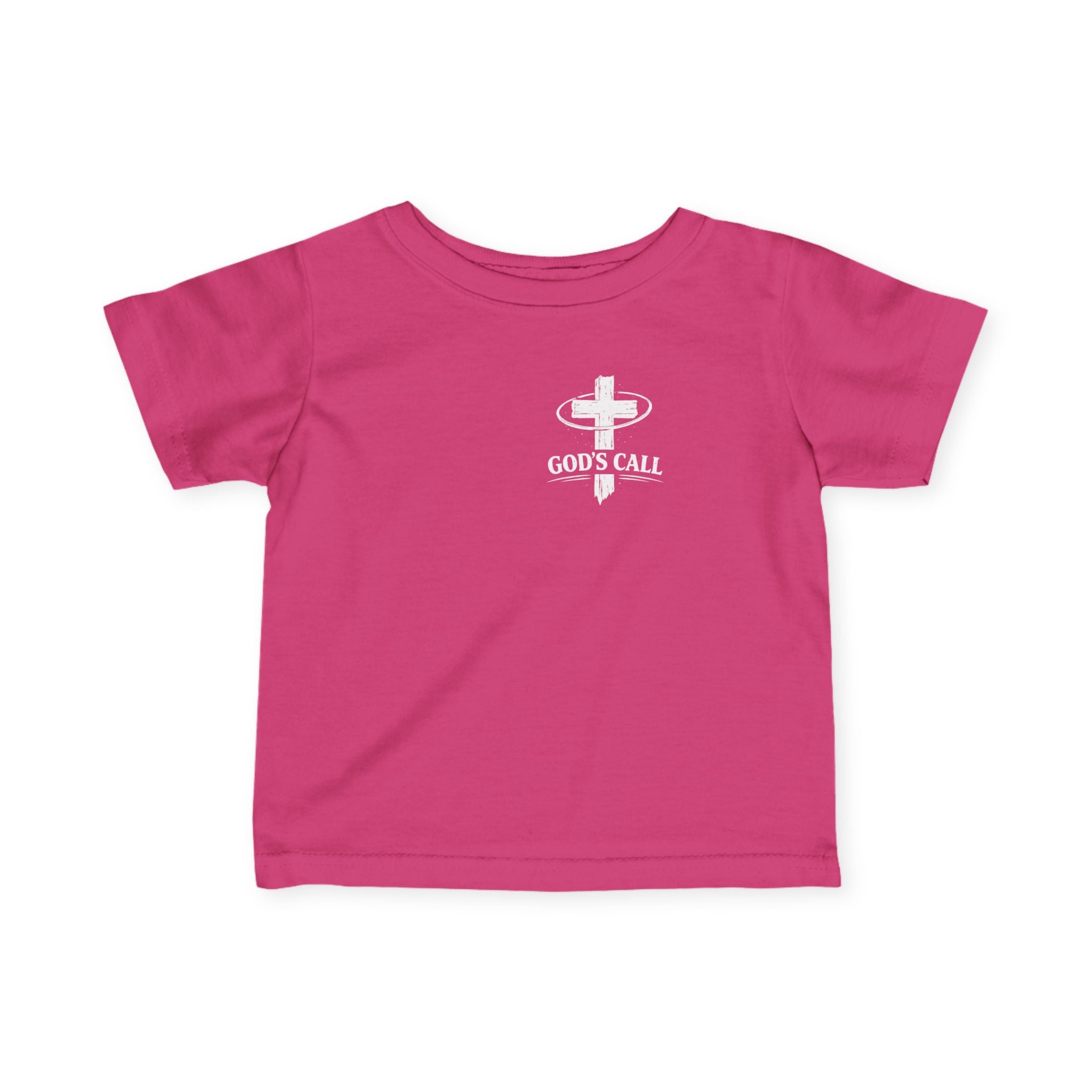 God’s Call Toddler T-Shirt – Light Blue Christian Kids Tee with Cross Design