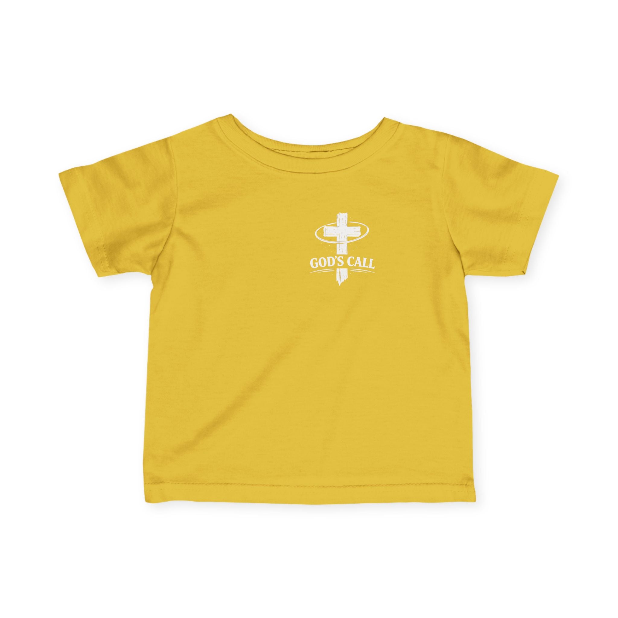 God’s Call Toddler T-Shirt – Light Blue Christian Kids Tee with Cross Design