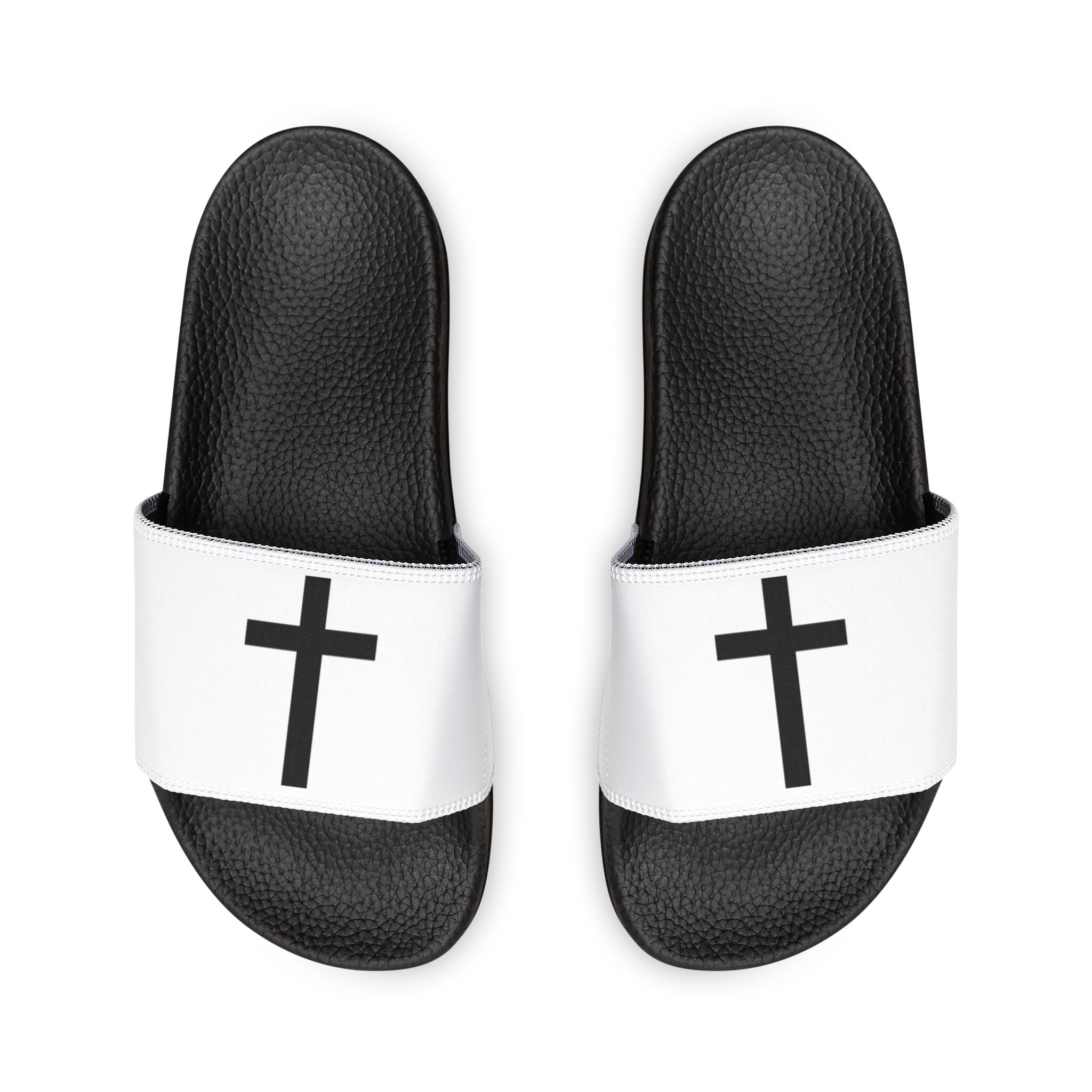 Minimal Cross Christian Slides – Faith-Based Comfort Sandals