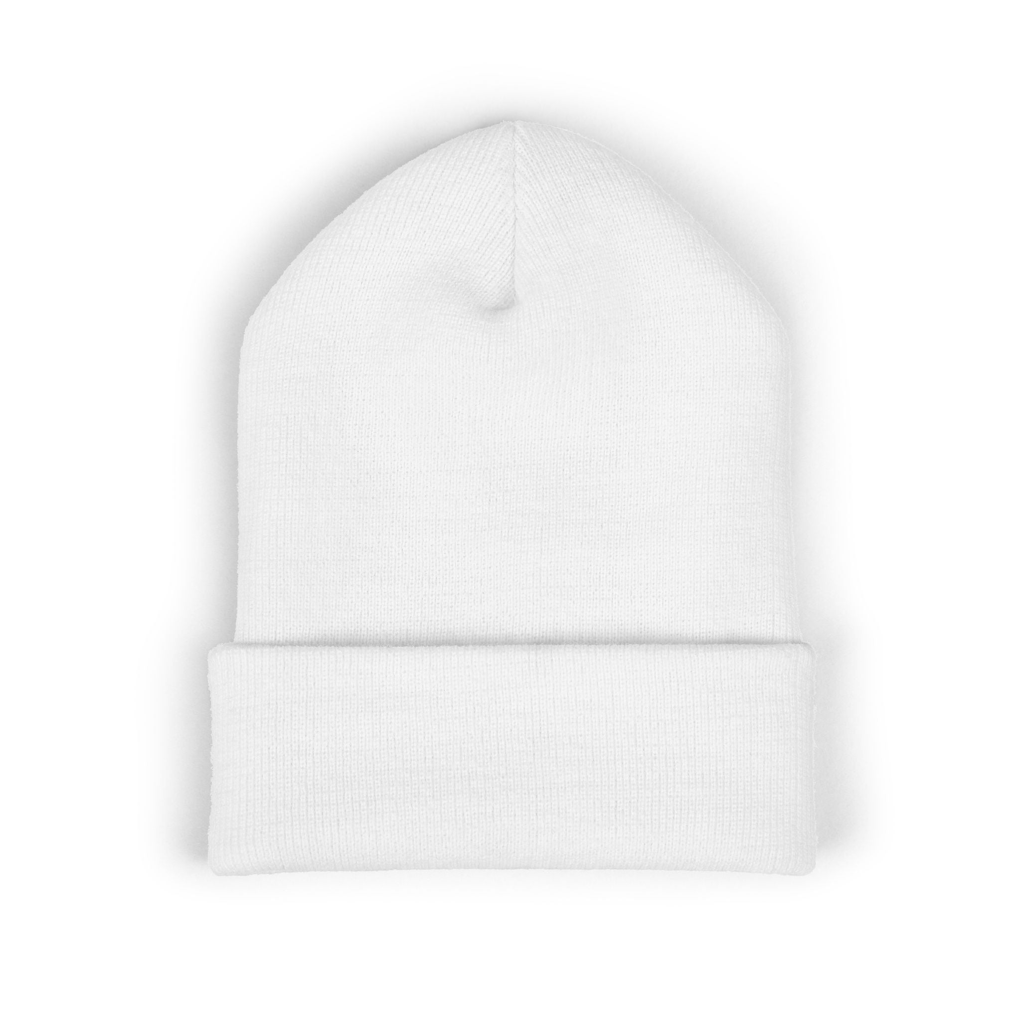Faith Cross Cuffed Beanie – Minimal Christian Knit Hat