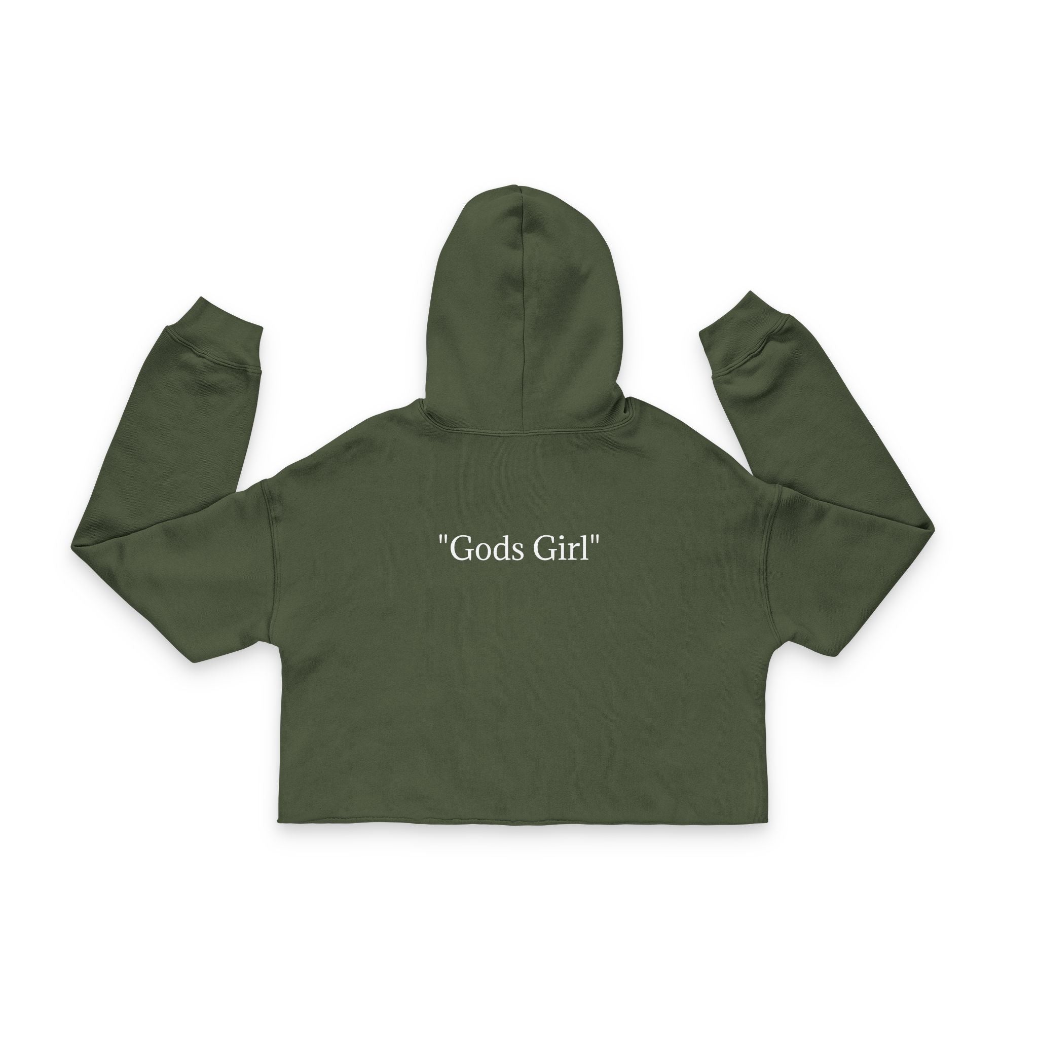 God’s Girl Cropped Hoodie – Christian Women’s Faith Sweatshirt with Cross Design