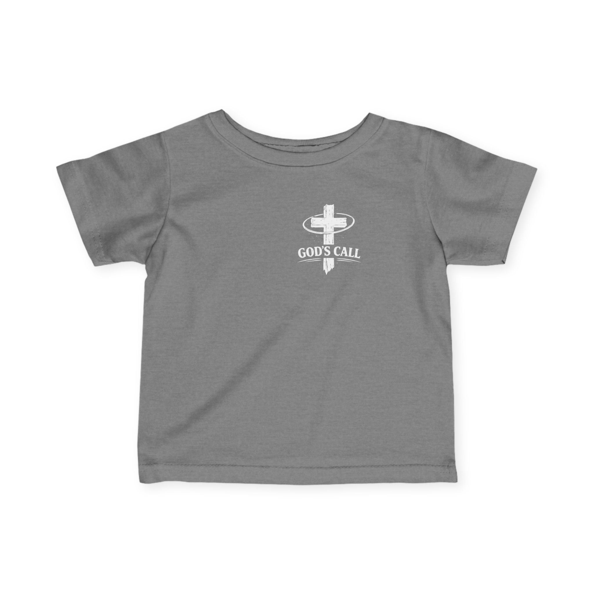 God’s Call Toddler T-Shirt – Light Blue Christian Kids Tee with Cross Design