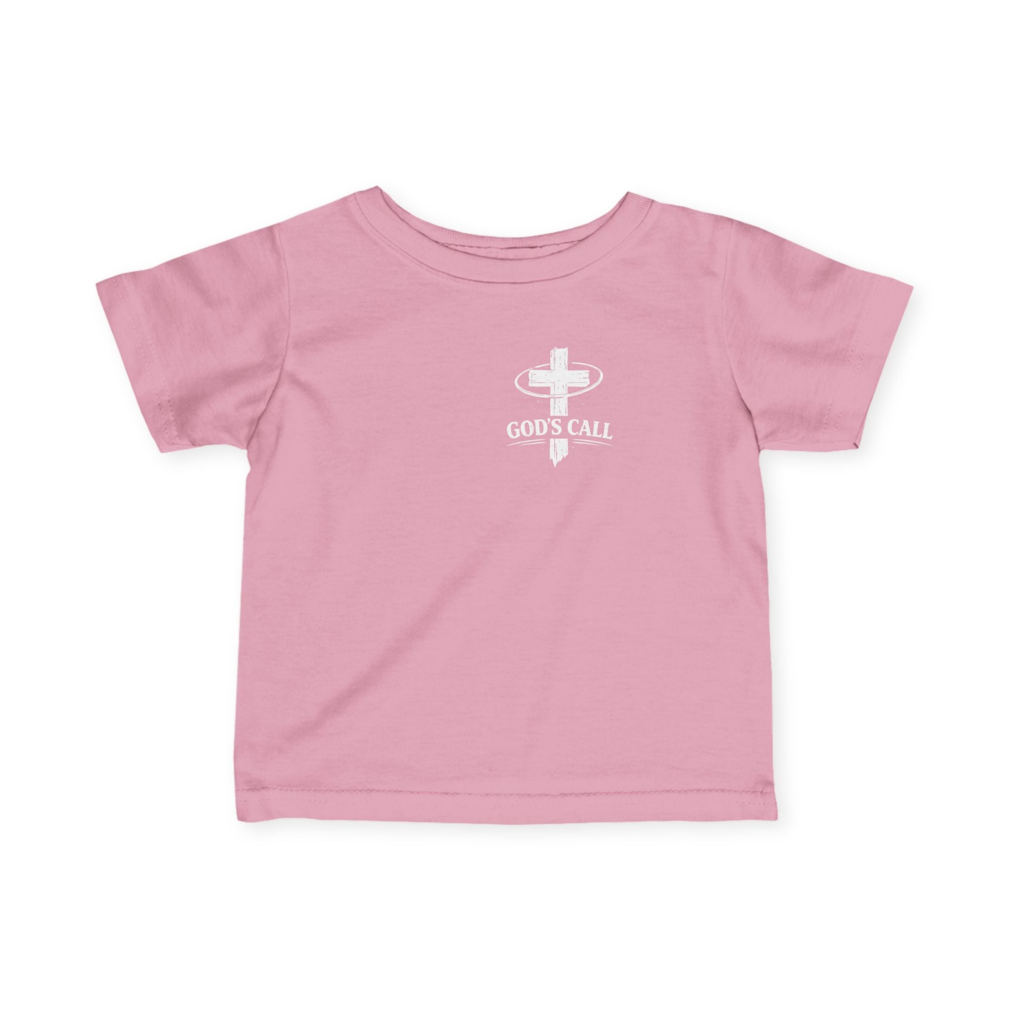 God’s Call Toddler T-Shirt – Light Blue Christian Kids Tee with Cross Design