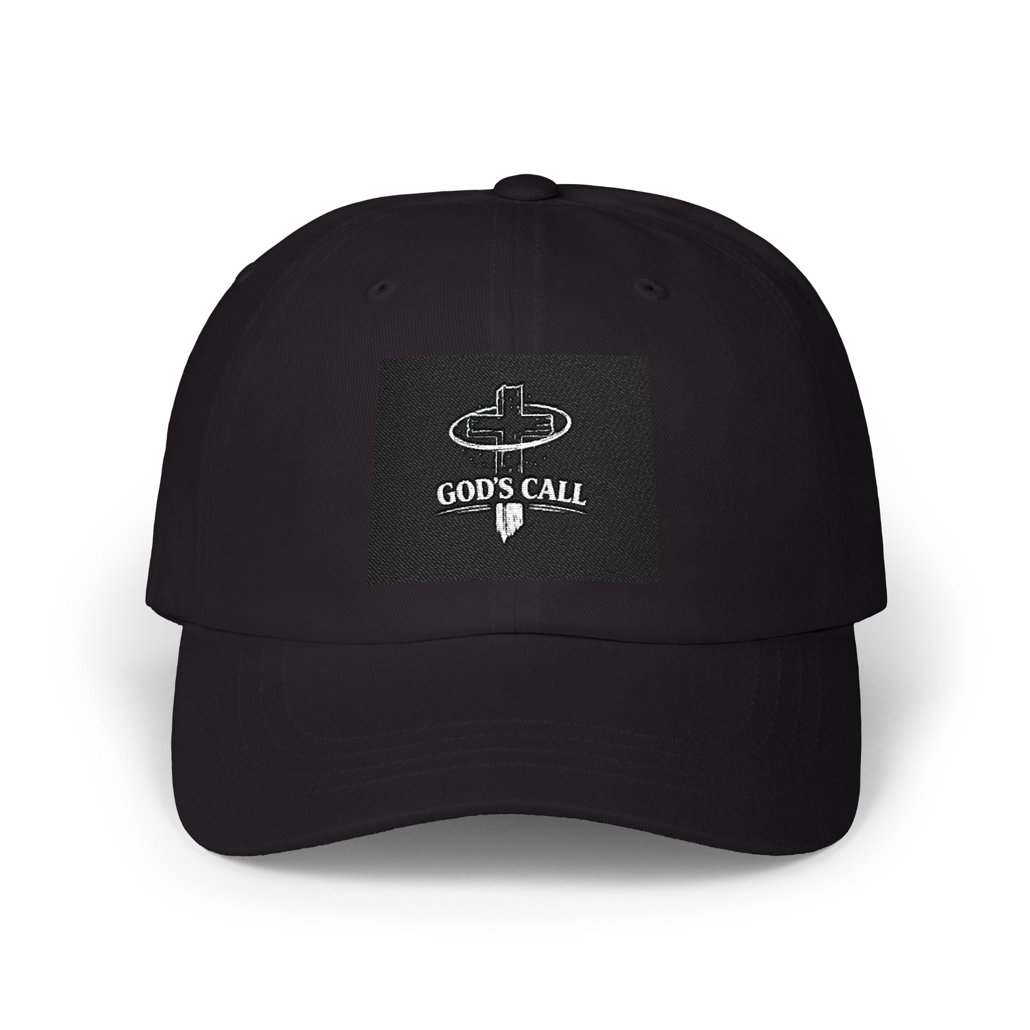 God’s Call Christian Hat – Minimal Faith Cross Cap, Adjustable Black Hat