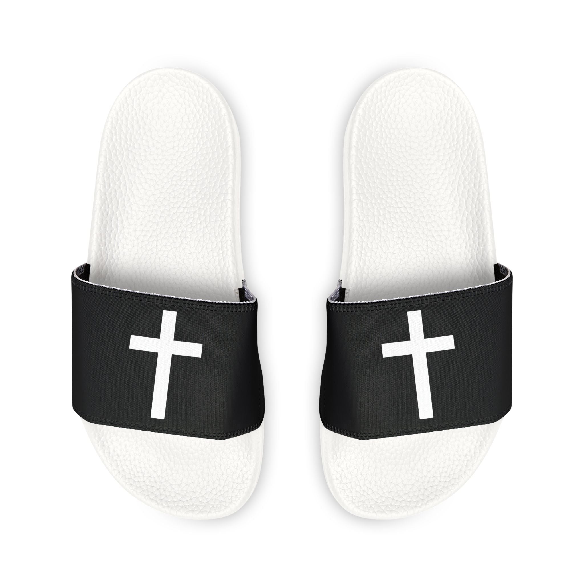 Minimal Cross Christian Slides – Faith-Based Comfort Sandals