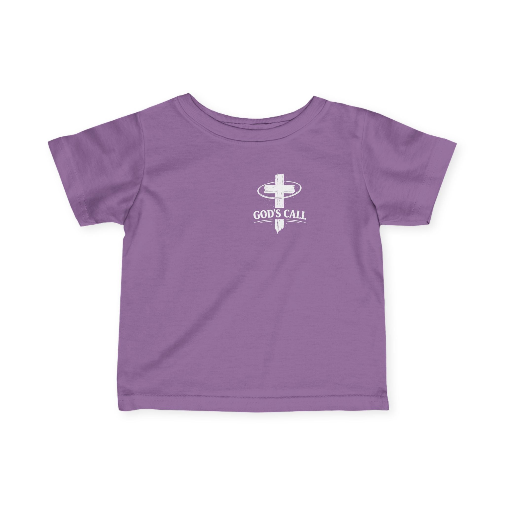 God’s Call Toddler T-Shirt – Light Blue Christian Kids Tee with Cross Design