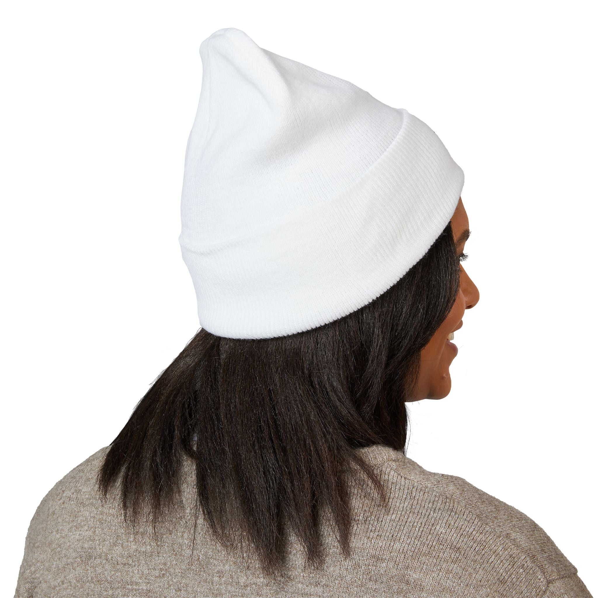 Faith Cross Cuffed Beanie – Minimal Christian Knit Hat