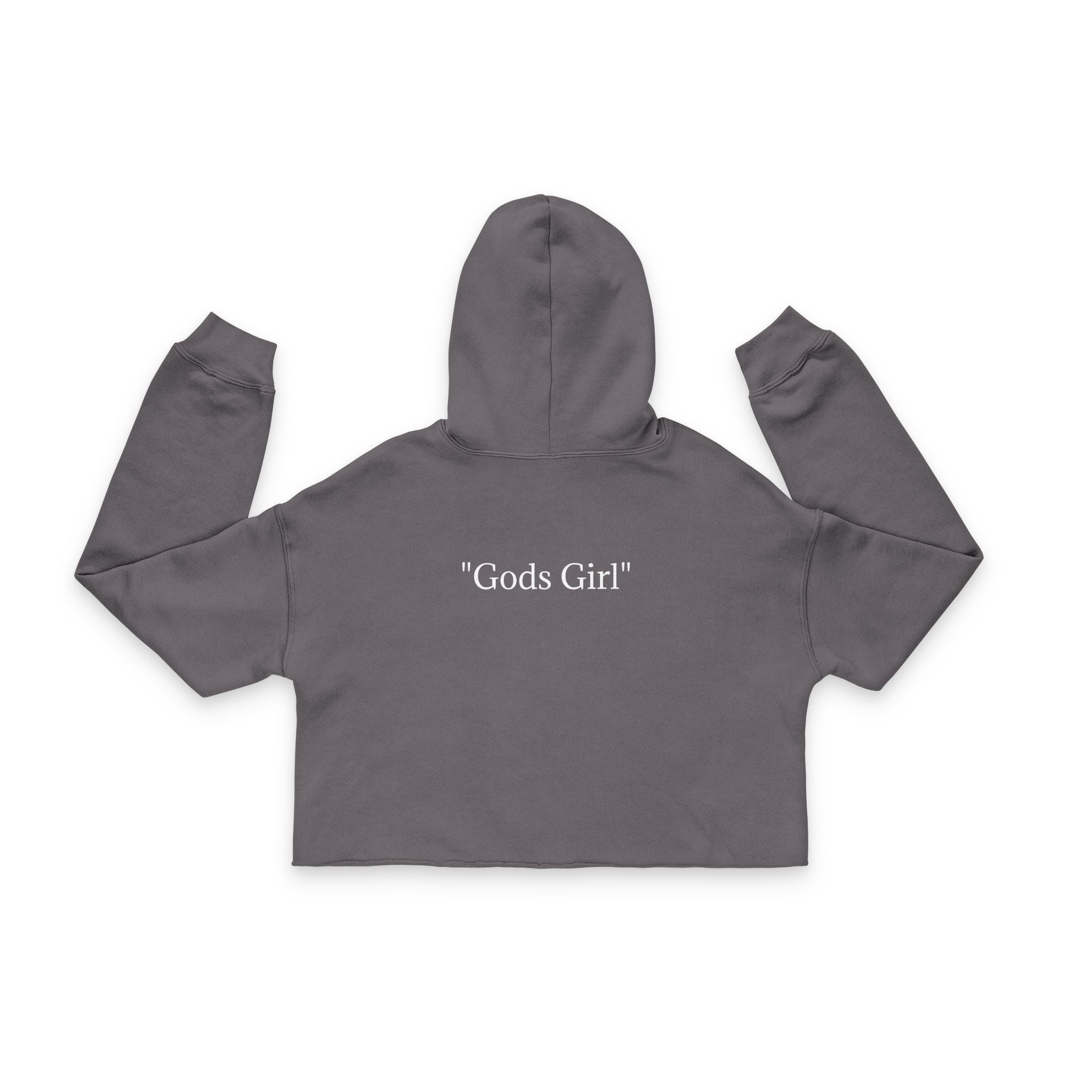 God’s Girl Cropped Hoodie – Christian Women’s Faith Sweatshirt with Cross Design
