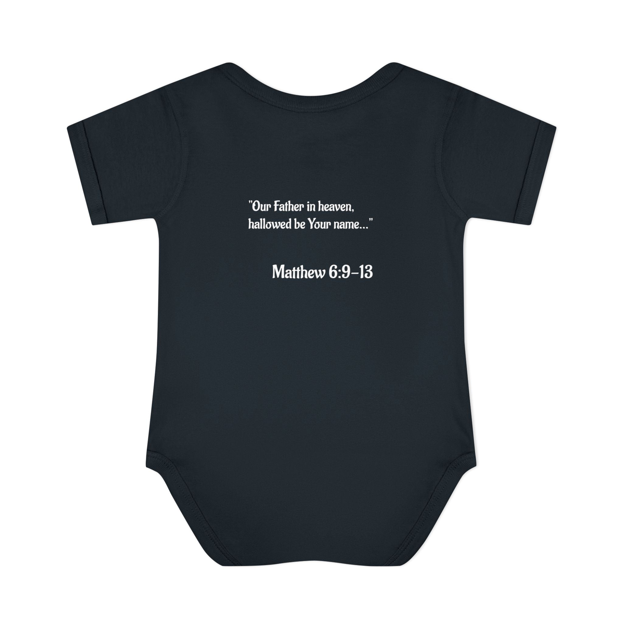 Covered in Faith – Christian Baby Bodysuit with Cross & Scripture