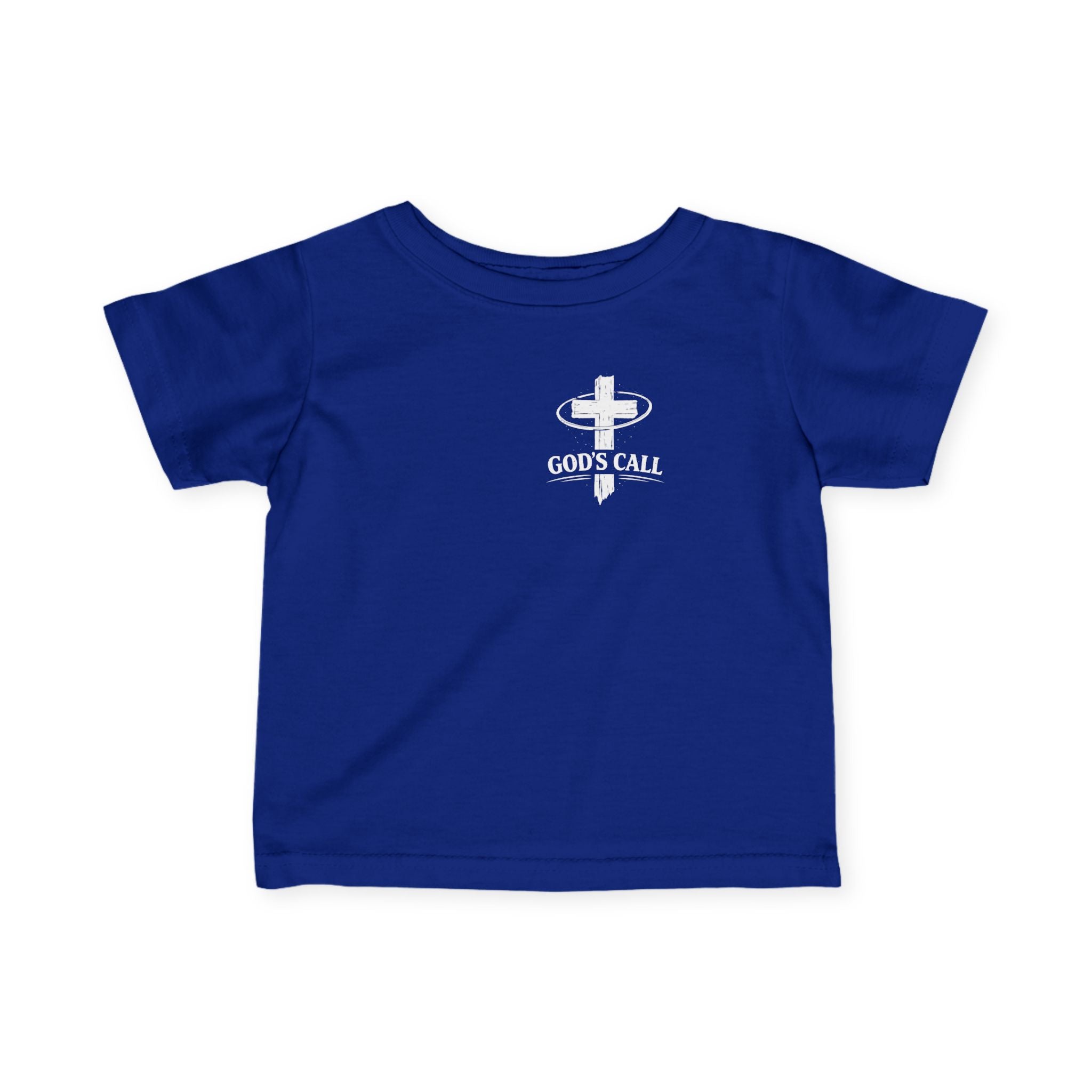 God’s Call Toddler T-Shirt – Light Blue Christian Kids Tee with Cross Design