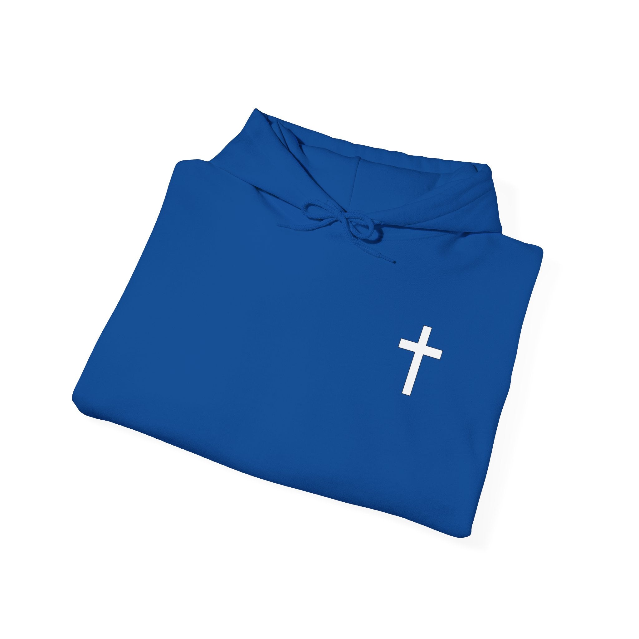 Faith-Inspired Cross Hoodie – “God’s Call Comes Before Your Qualifications”
