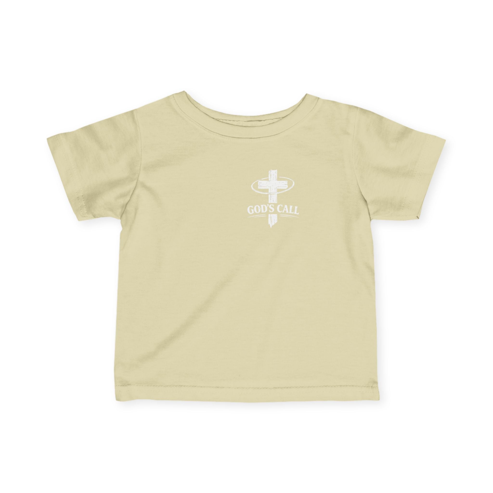 God’s Call Toddler T-Shirt – Light Blue Christian Kids Tee with Cross Design