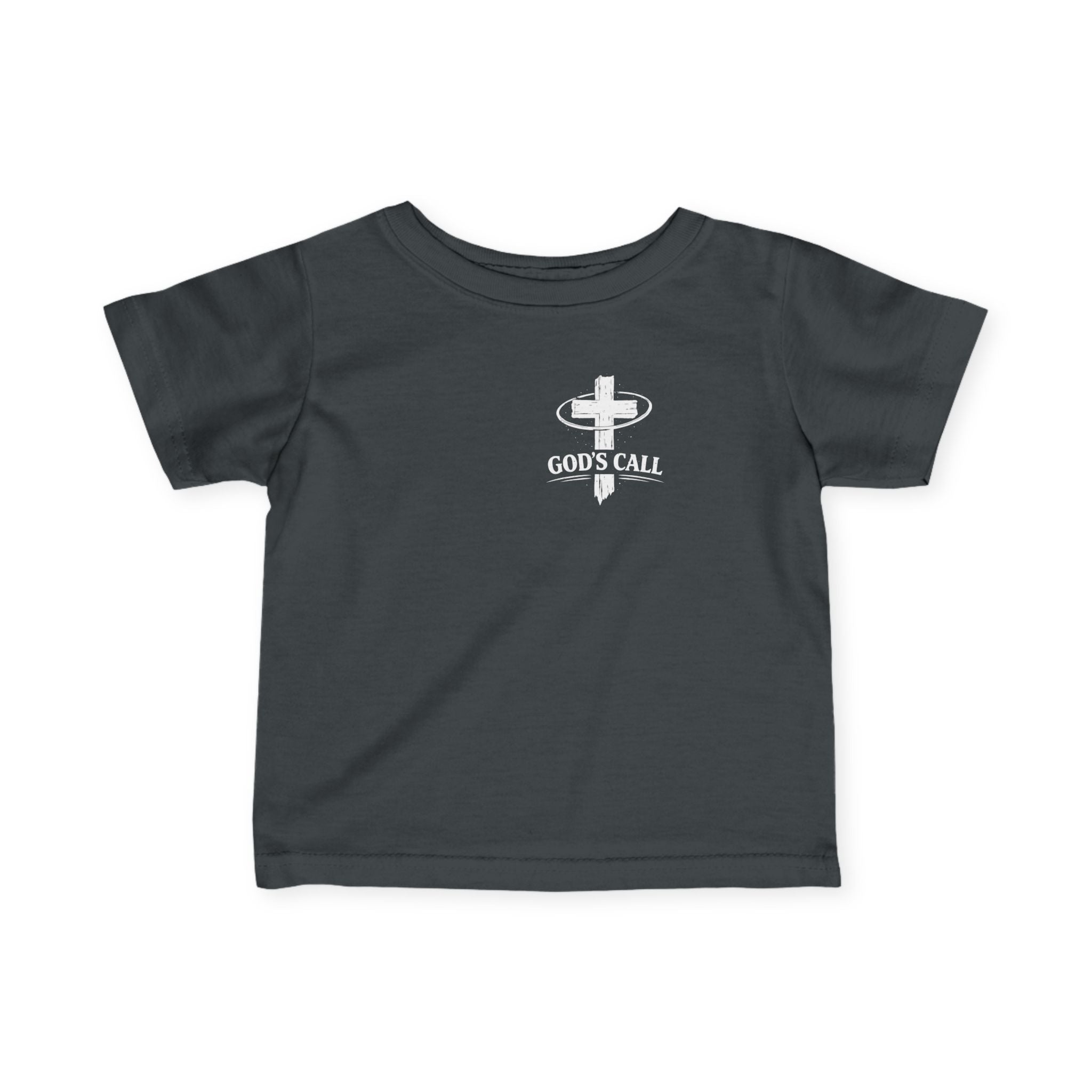 God’s Call Toddler T-Shirt – Light Blue Christian Kids Tee with Cross Design