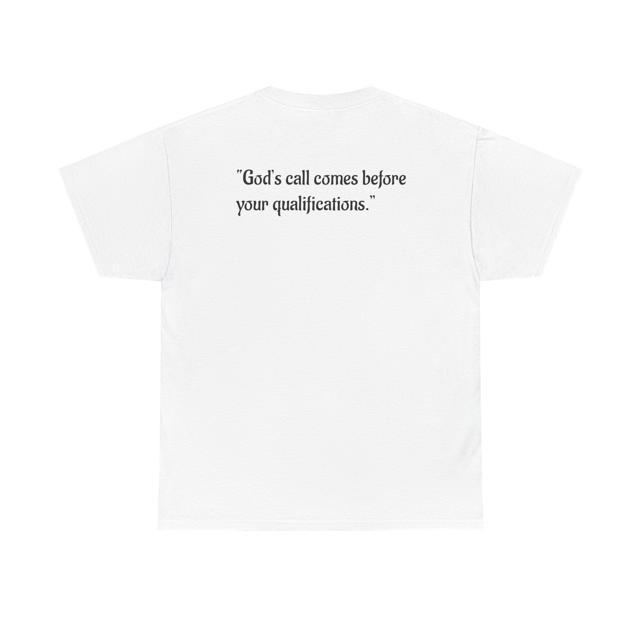 God’s Call Christian T-Shirt – Faith-Based Minimal Cross Tee | Inspirational Scripture Message