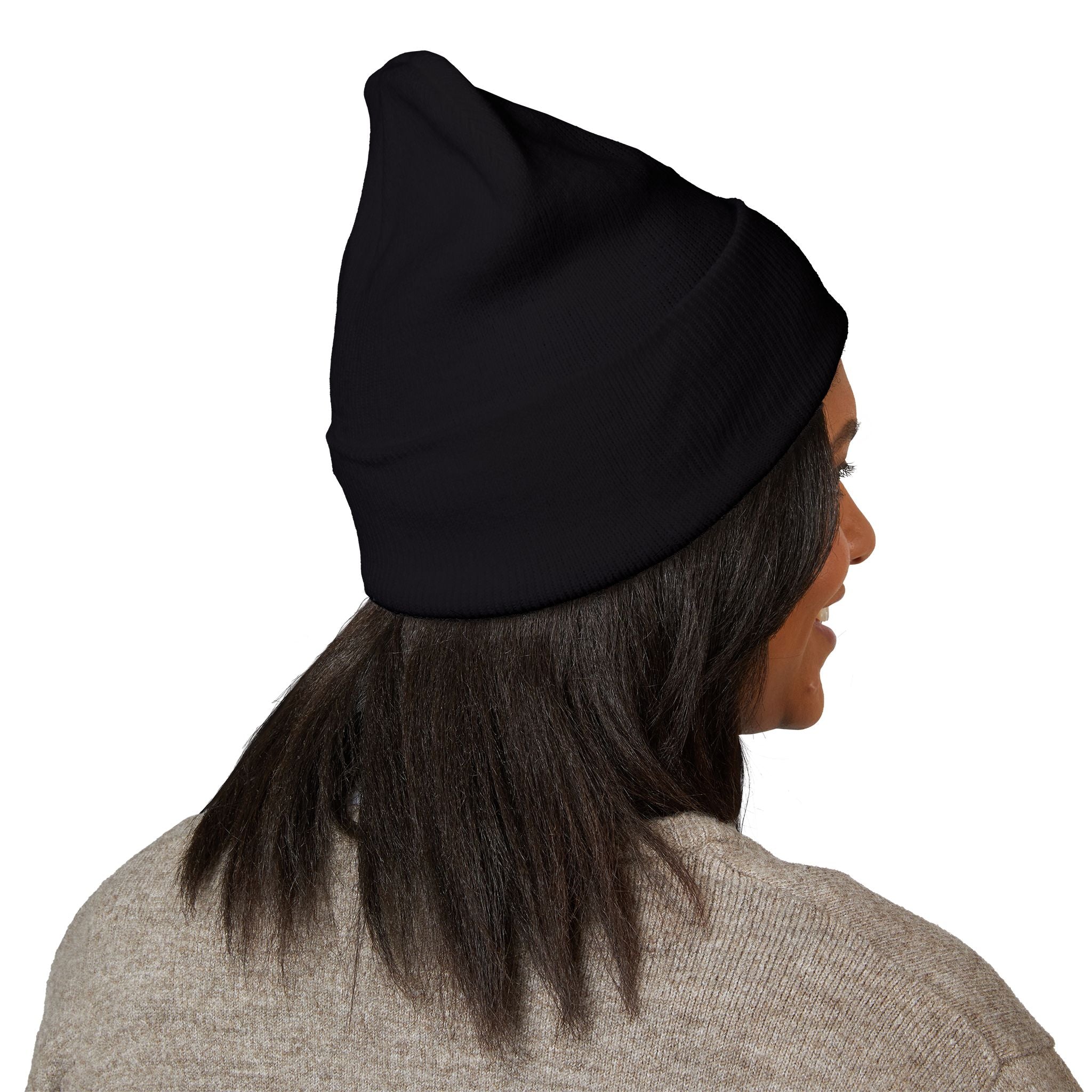 Faith Cross Cuffed Beanie – Minimal Christian Knit Hat