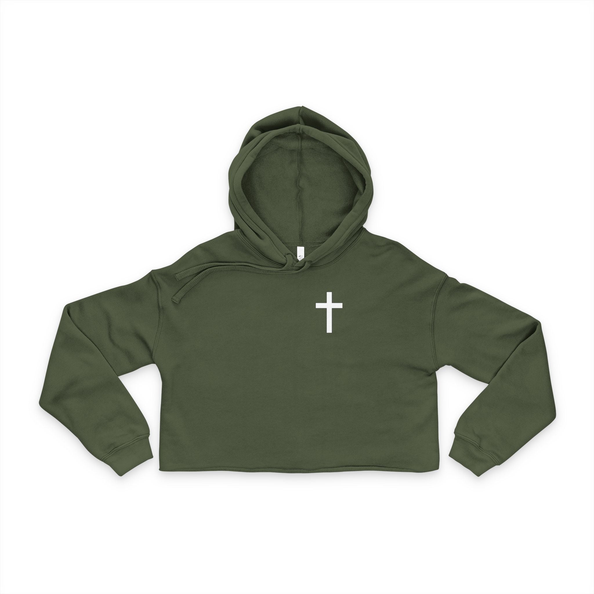 God’s Girl Cropped Hoodie – Christian Women’s Faith Sweatshirt with Cross Design