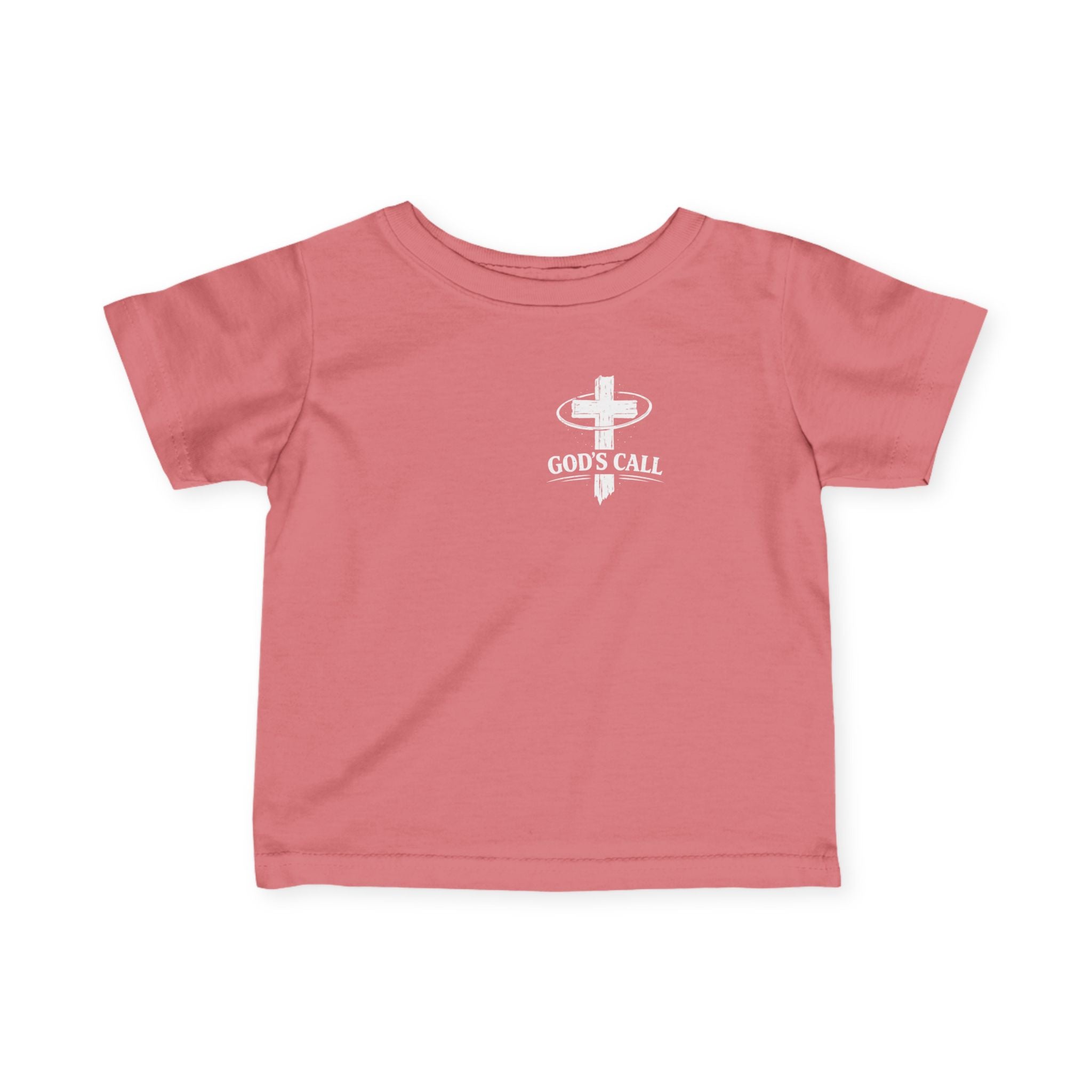 God’s Call Toddler T-Shirt – Light Blue Christian Kids Tee with Cross Design