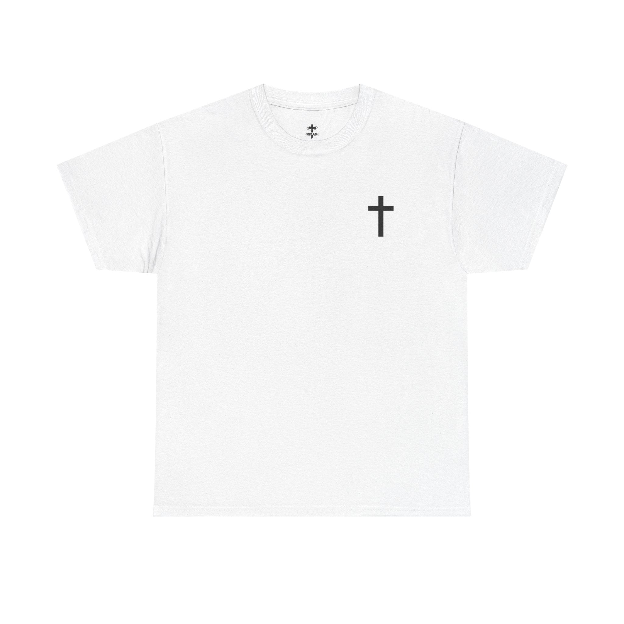 God’s Call Christian T-Shirt – Faith-Based Minimal Cross Tee | Inspirational Scripture Message