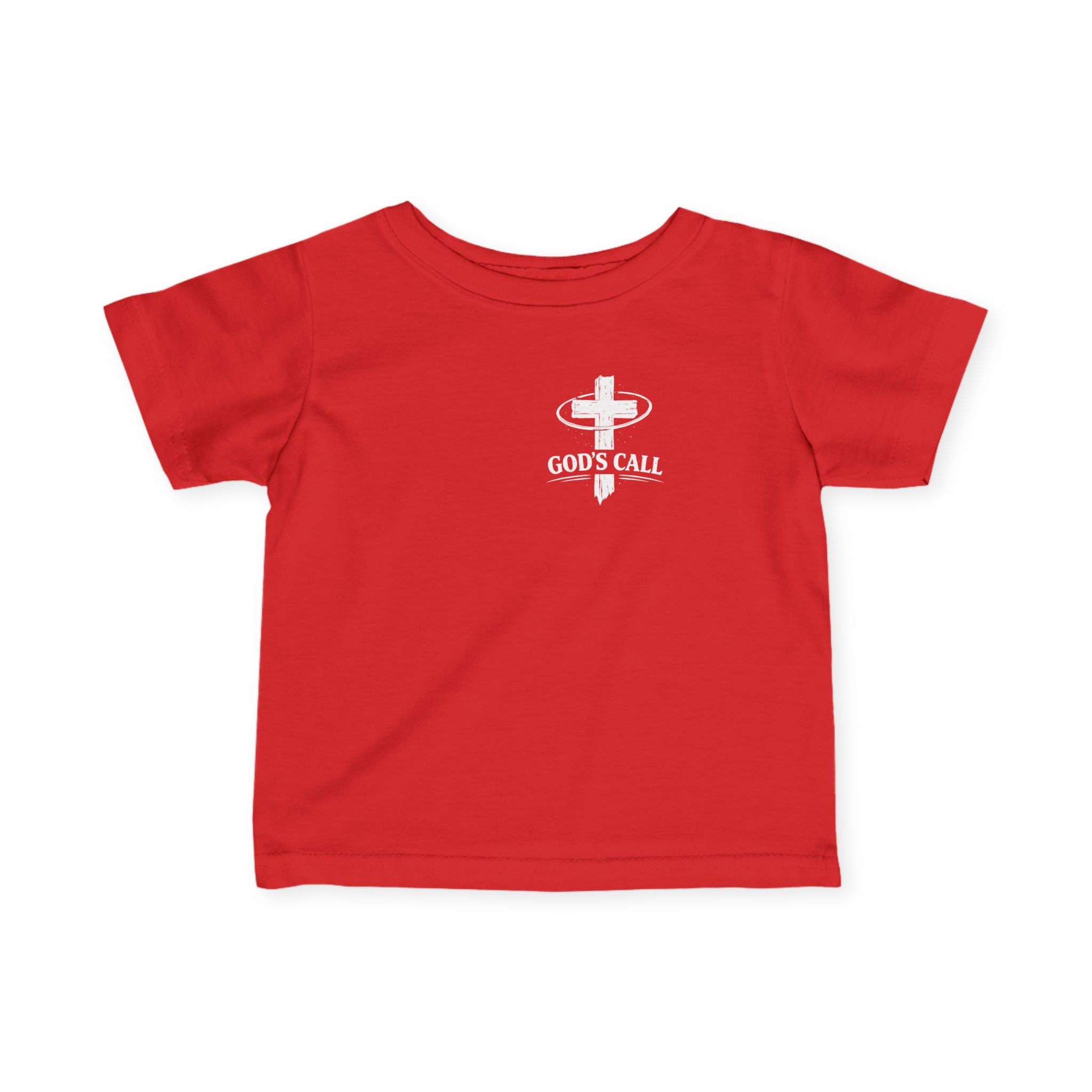 God’s Call Toddler T-Shirt – Light Blue Christian Kids Tee with Cross Design
