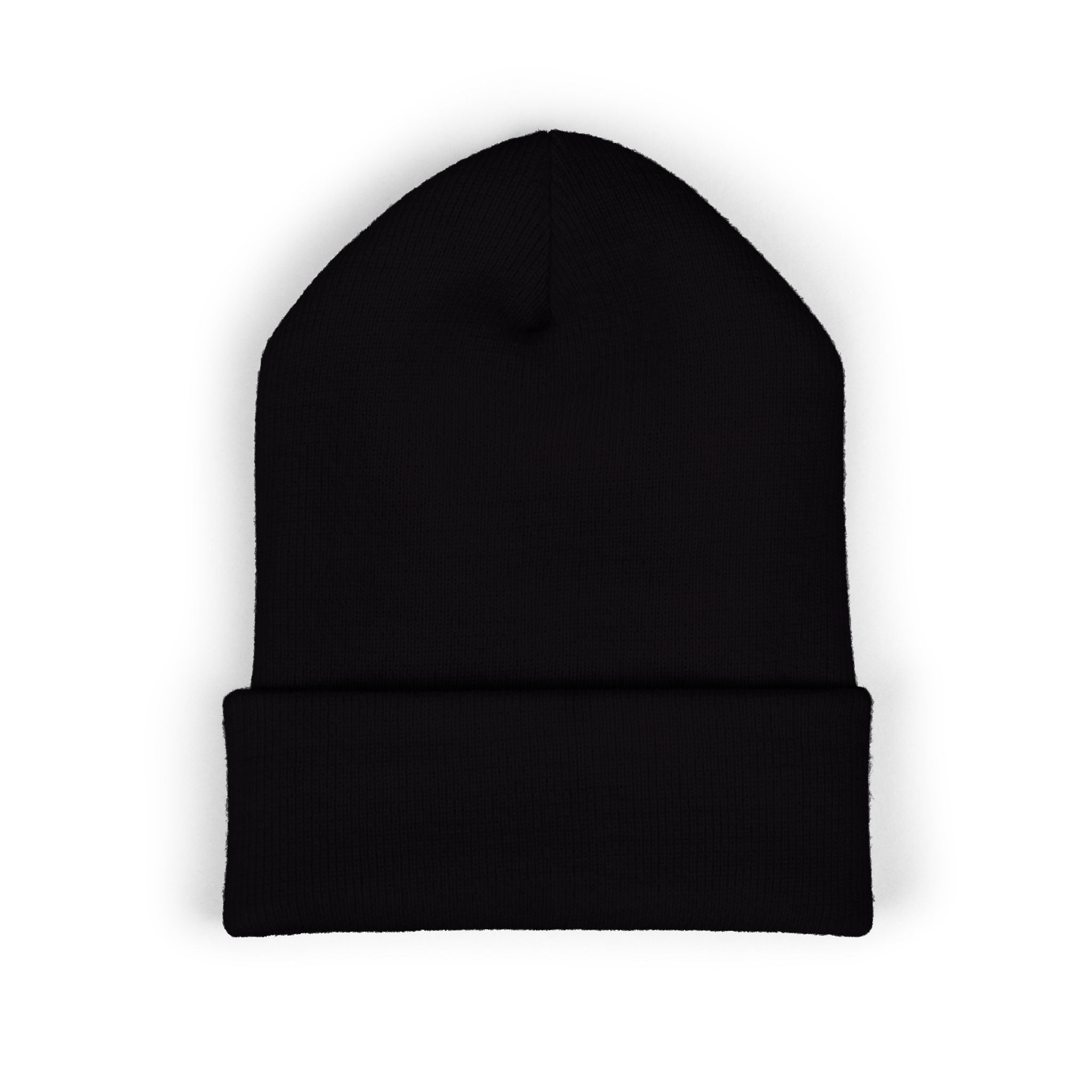 Faith Cross Cuffed Beanie – Minimal Christian Knit Hat