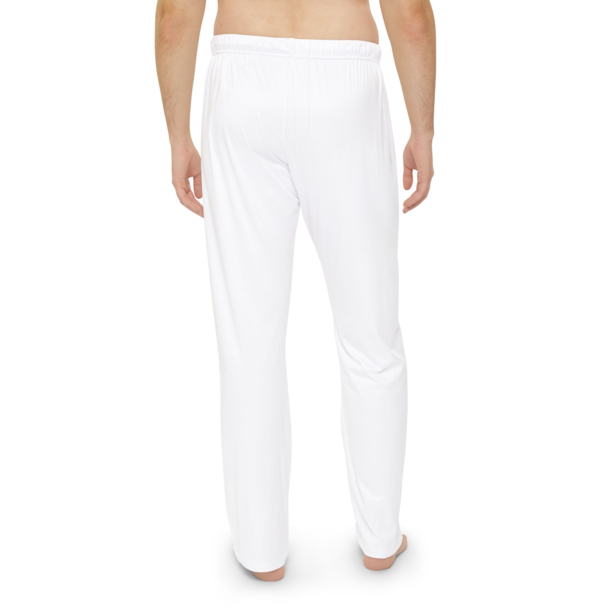 Men’s Christian Cross Lounge Pants – White Faith-Based Pajama Leggings