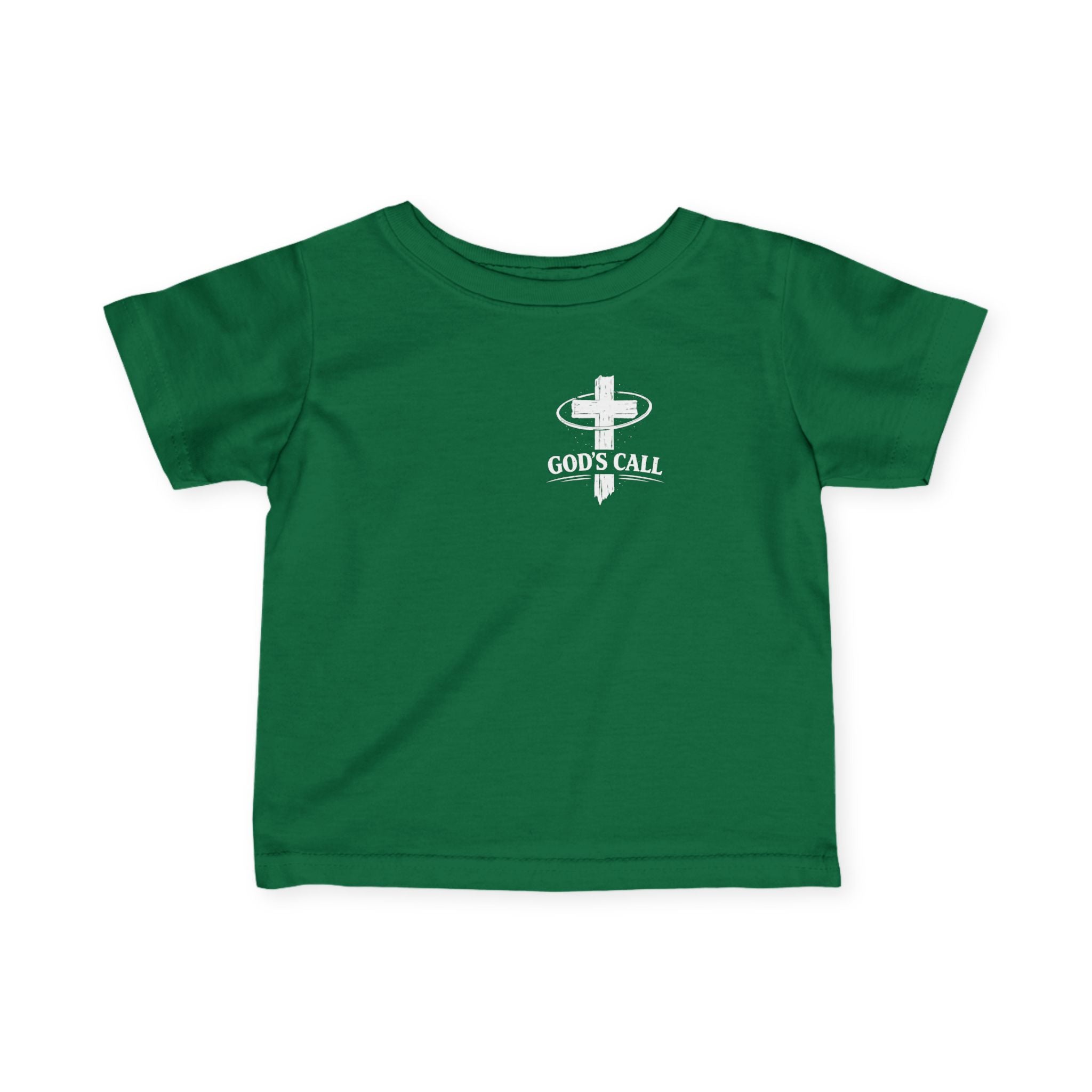 God’s Call Toddler T-Shirt – Light Blue Christian Kids Tee with Cross Design