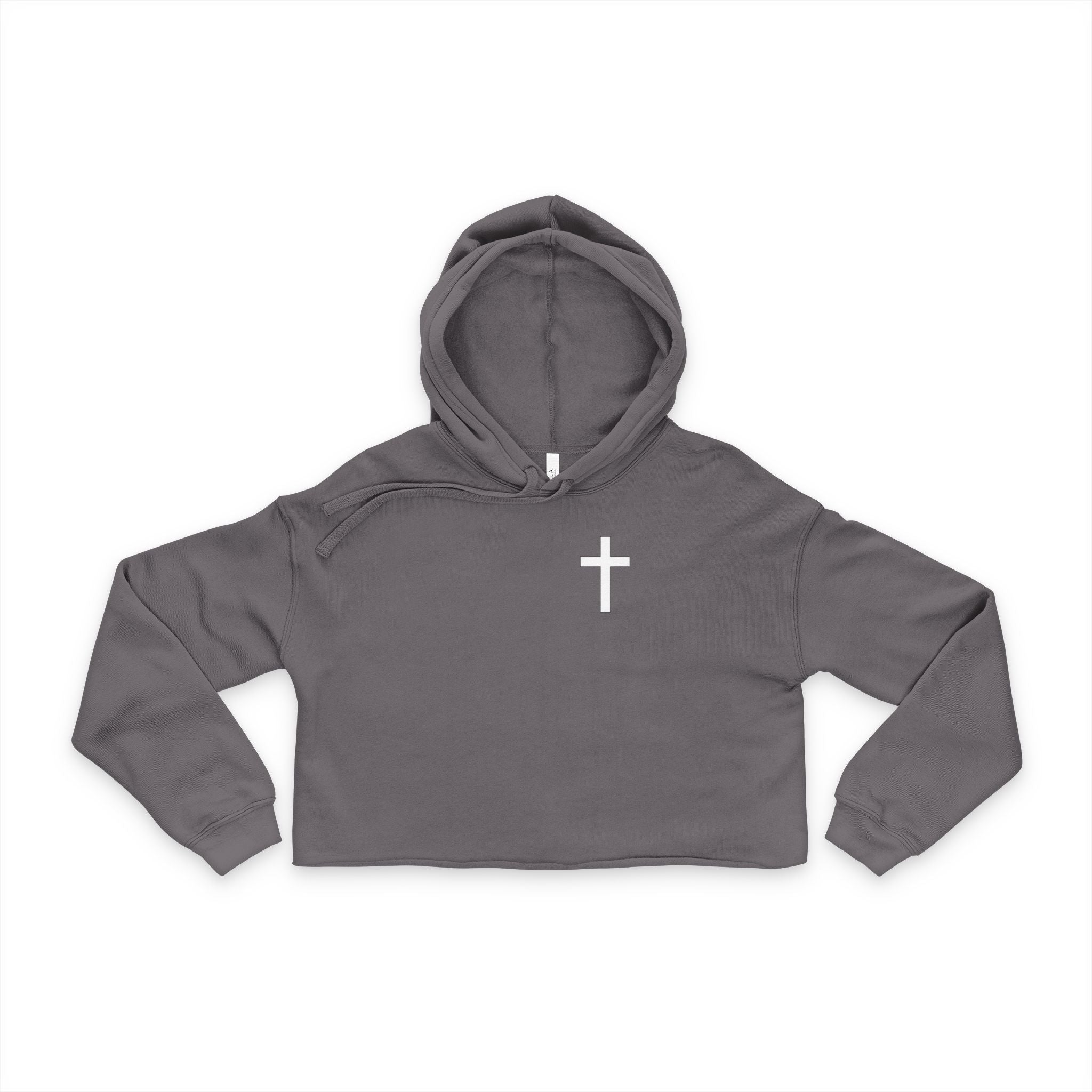 God’s Girl Cropped Hoodie – Christian Women’s Faith Sweatshirt with Cross Design